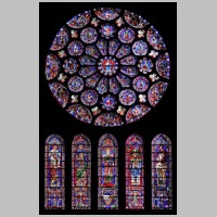 Cathédrale Notre-Dame de Chartres, 1221-1230. The southern rose window, photo Ludwig Schneider, Wikipedia,a.jpg